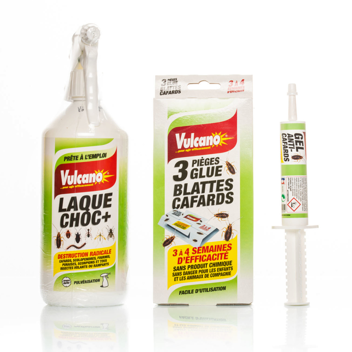 GLUE anti-cafards blattes cancrelats lot de 4 pièges jetables Vulcano -  Viveonis boutique