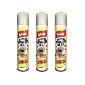 LOT DE 3 AEROSOLS ANTI PUNAISES DE LIT 400ml VULCANO 