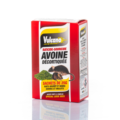 VULCANO RATICIDE SOURICIDE AVOINE DECORTIQUEE 150gRS