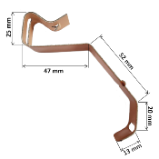 CROCHET POUR BOUCHE TUILE ALUMINIUM