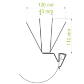 OISIPICS ANTI PIGEONS INOX POUR GOUTTIERES Carton de 25 m