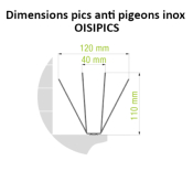 OISIPICS ANTI PIGEONS TOUT INOX Vente au mètre