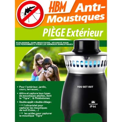 HBM EQUINOXE PIEGE A MOUSTIQUES EXTÉRIEUR (1 ATTRACTIF INCLUS)